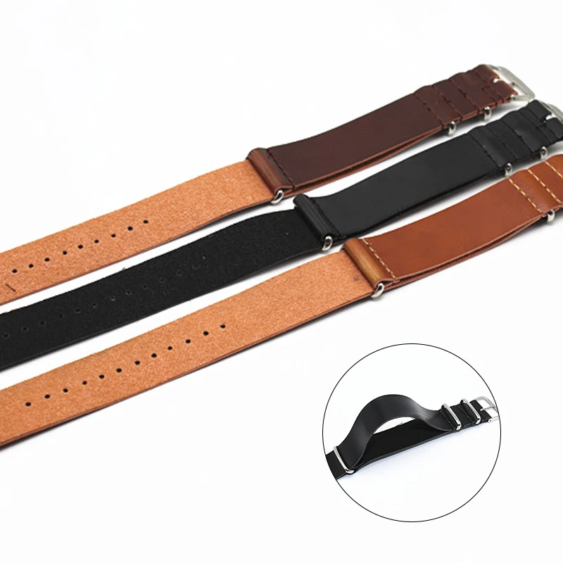 Men Women Fake Leather Watch Strap Artificial Leather Straps 18/20/ 22/24mm Black Brown Watch Bands Watch Bracelet Accessories