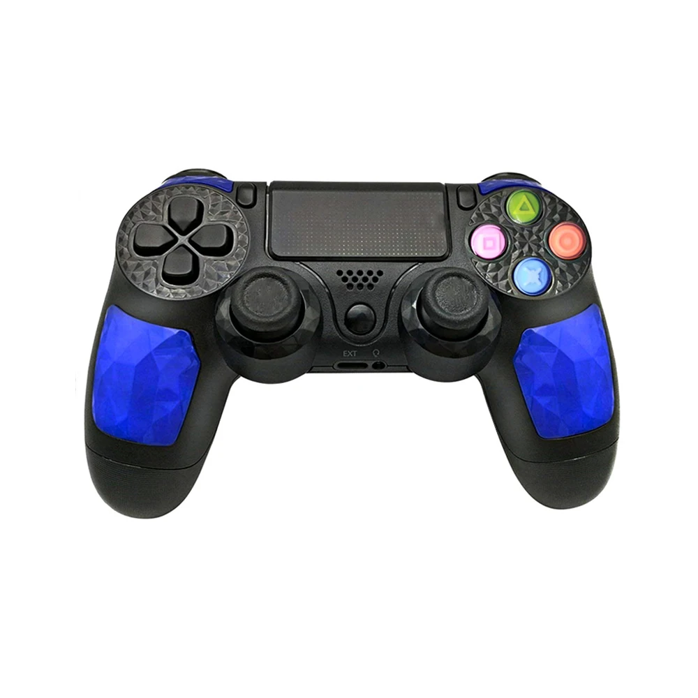 Супер мощный Bluetooth беспроводной контроллер для PS4 PS3 Пульт дистанционного управления Джойстик с шестью осями Micro USB мультитач кликаемый - Цвет: Синий