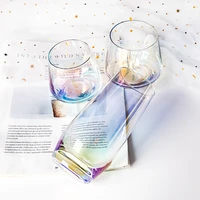 creative colorful lead free crystal glass cups large capacity mousse cups beverage juice milk coffee cups whiskey glass gifts