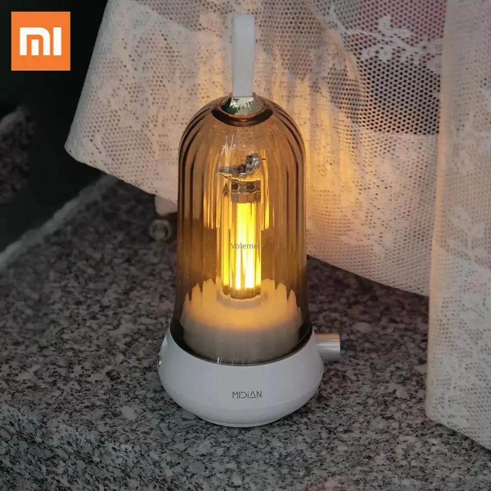 

Портативный светодиодный прикроватный светильник Xiaomi MIDIAN, лампа для сна, перезаряжаемая Ночная лампа для ароматерапии с нулевым Blu-Ray свечо...