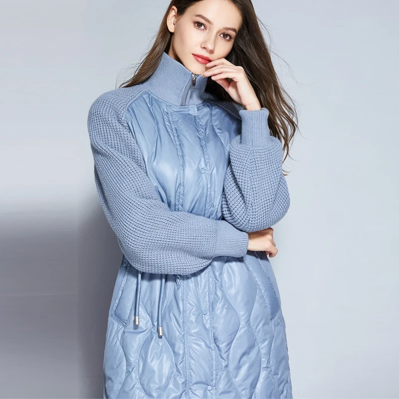 2019 Новая зимняя Женская куртка новая модная уличная длинная пуховая парка 90%