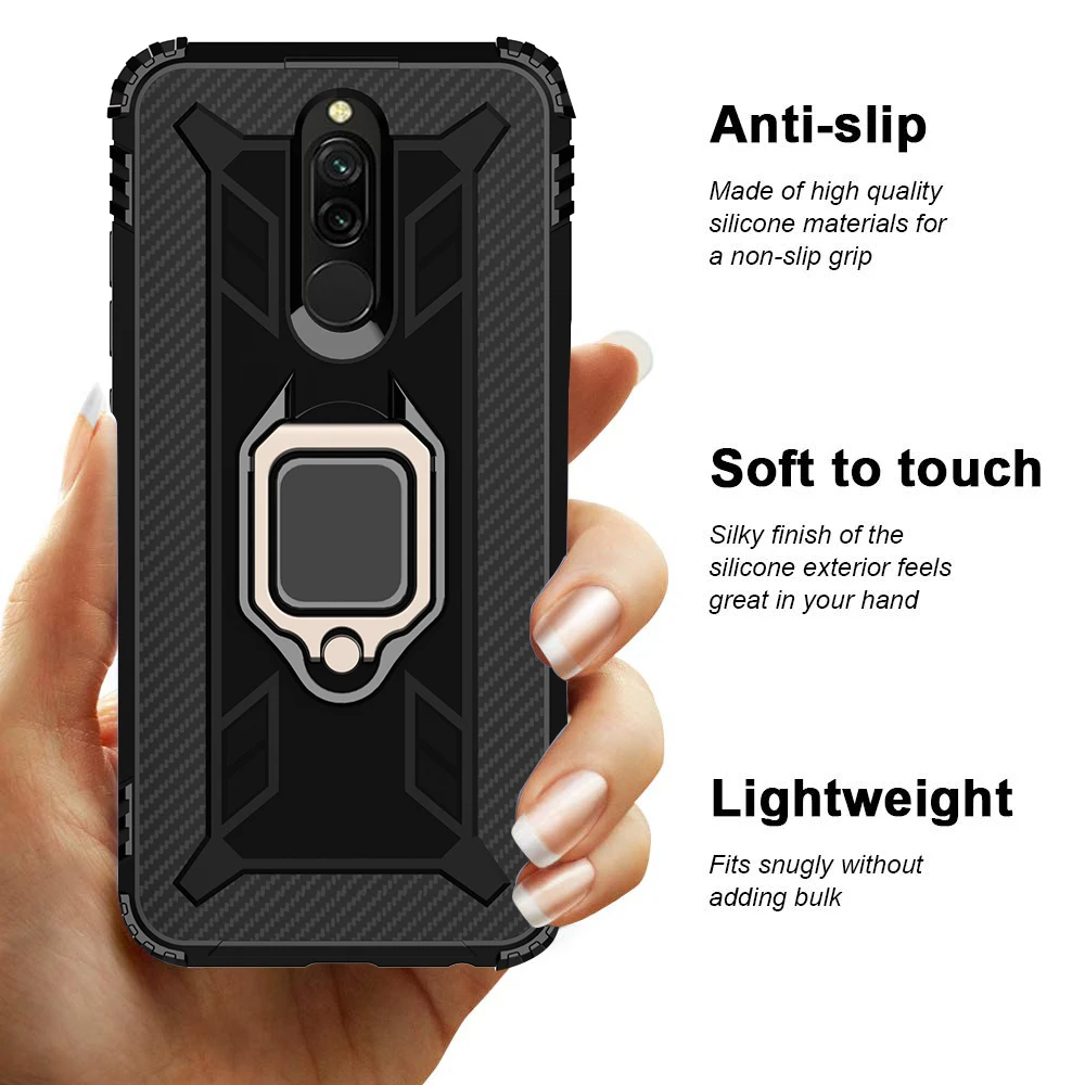Чехол для телефона с перстнем и подставкой Xiaomi Redmi Note 8 pro cc9 10 k20 9T 8T A3 лучшая защита