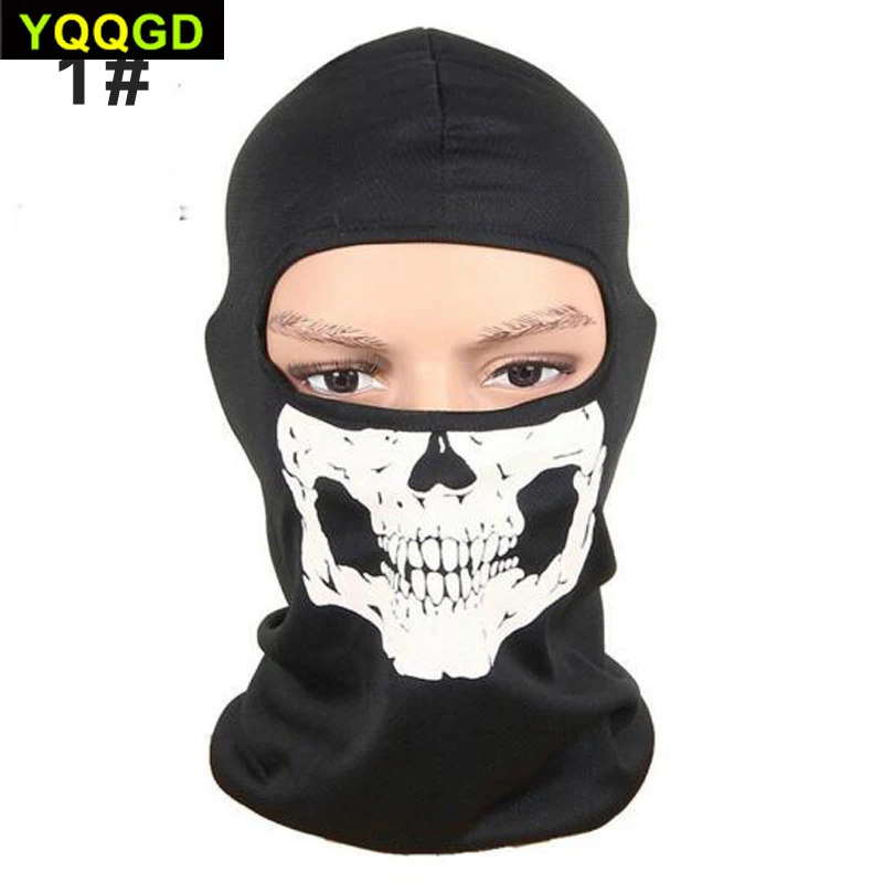 1 шт. черная Балаклава маска с черепом для косплея вечерние Хэллоуина мотоцикла