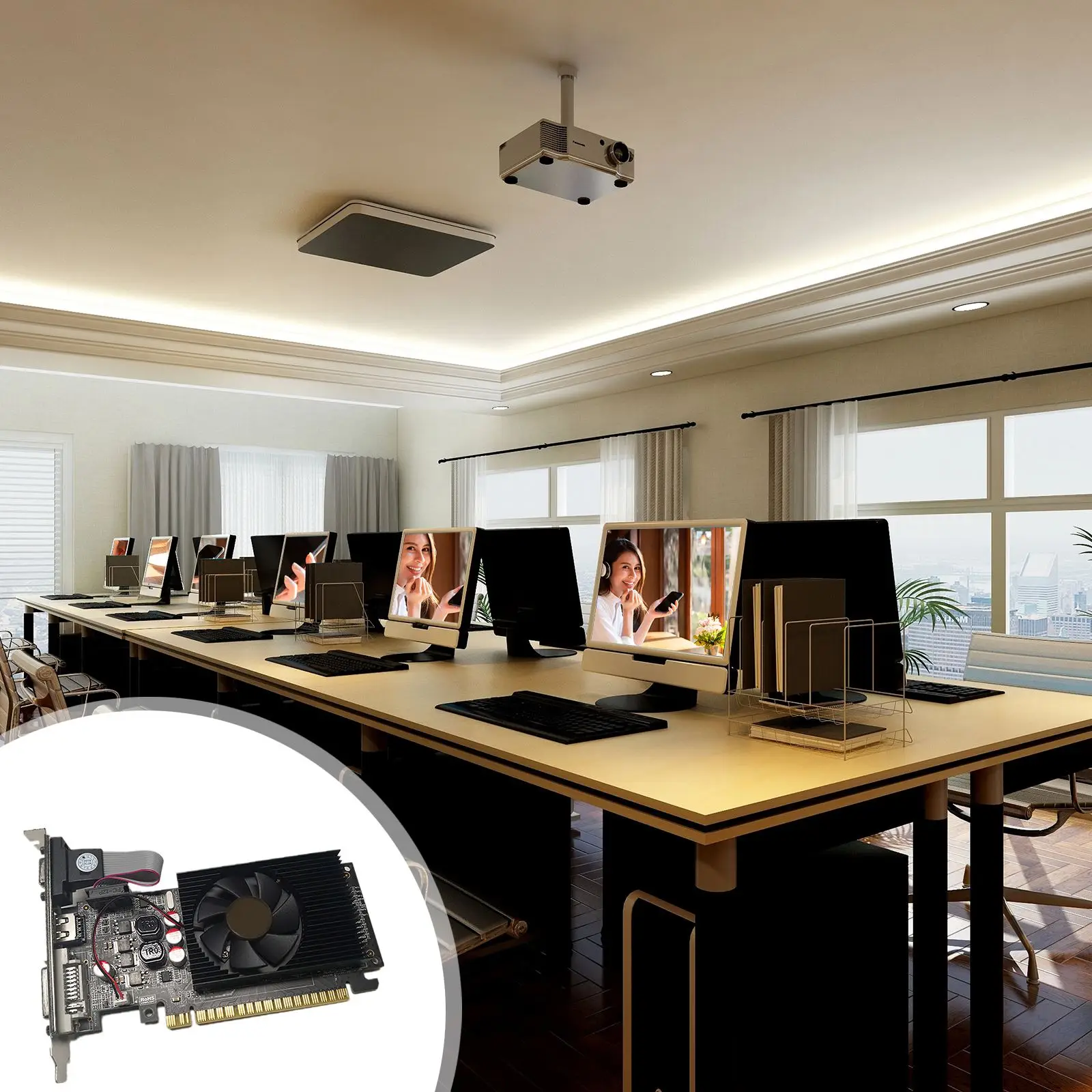 GT730 видеокарта PCI Express 2G независимая 64 бит DDR3 810 МГц ITX чехол для рабочего стола Дома