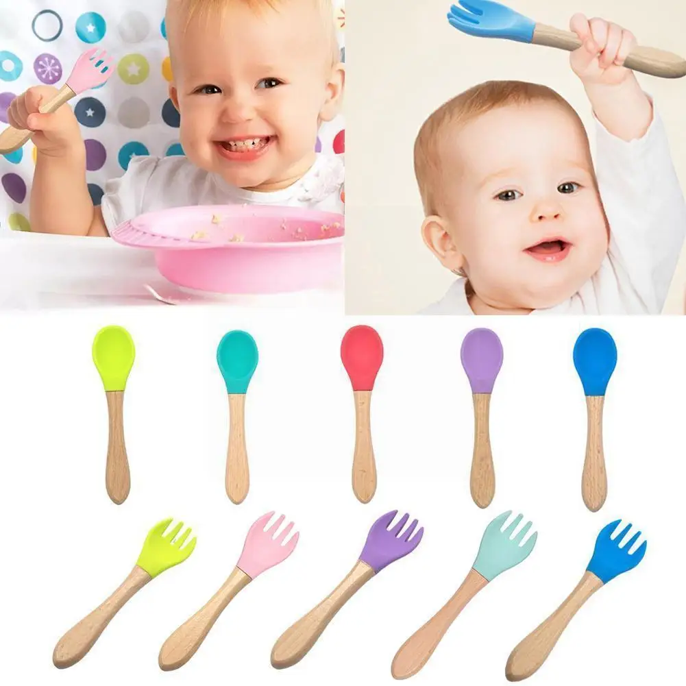 

1 шт., детская силиконовая ложка-вилка для прорезывания зубов