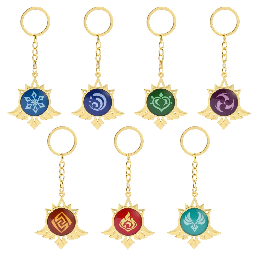 Хит продаж брелок для ключей с глазами Бога Genshin God Eyes модный шнурок подвеска