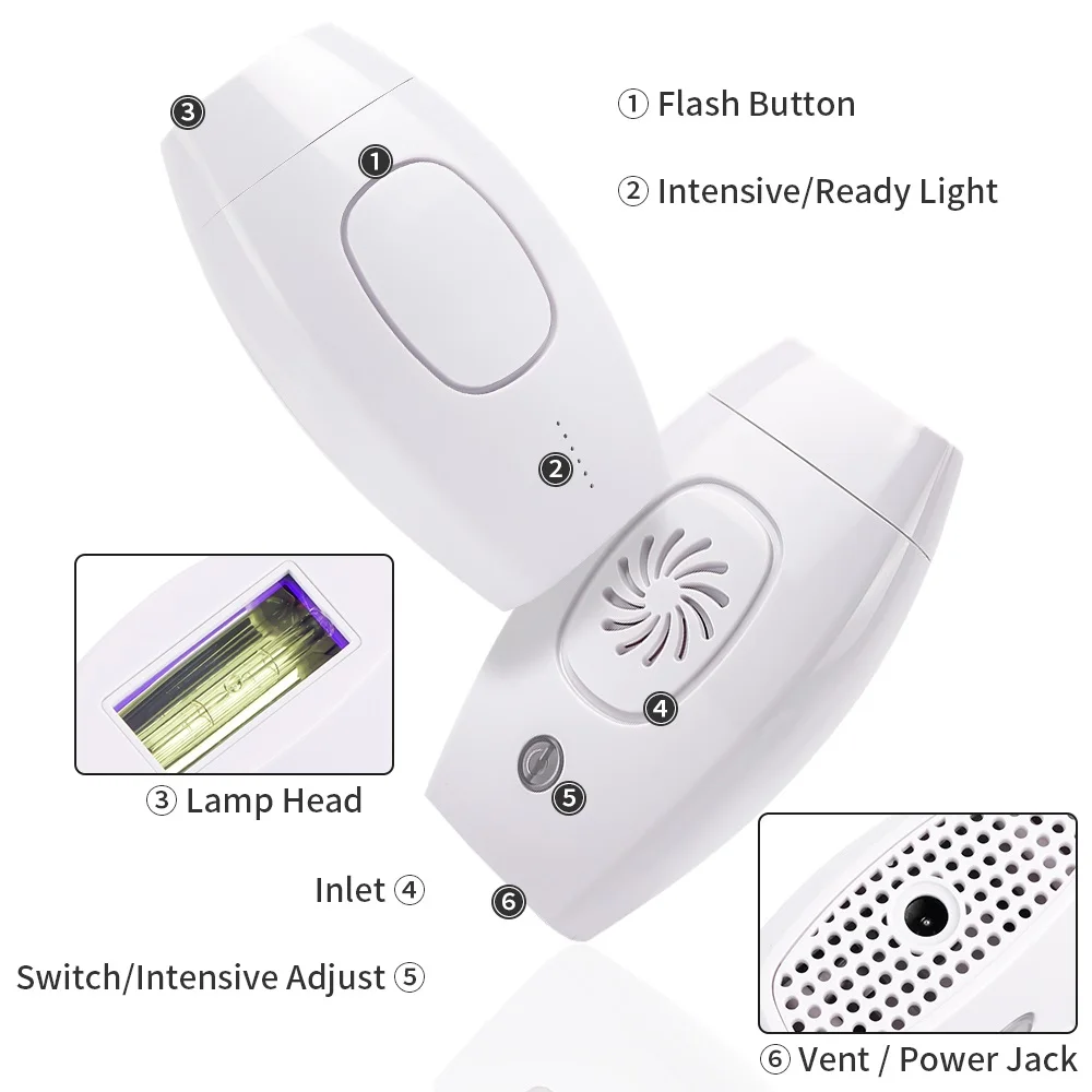 Профессиональный Перманентный IPL Ppilator лазер для удаления волос 600000 вспышек