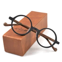 vintage men round wooden optical eyeglasses frames handmade clear lenses glasses retro prescription korea eyewear for women
