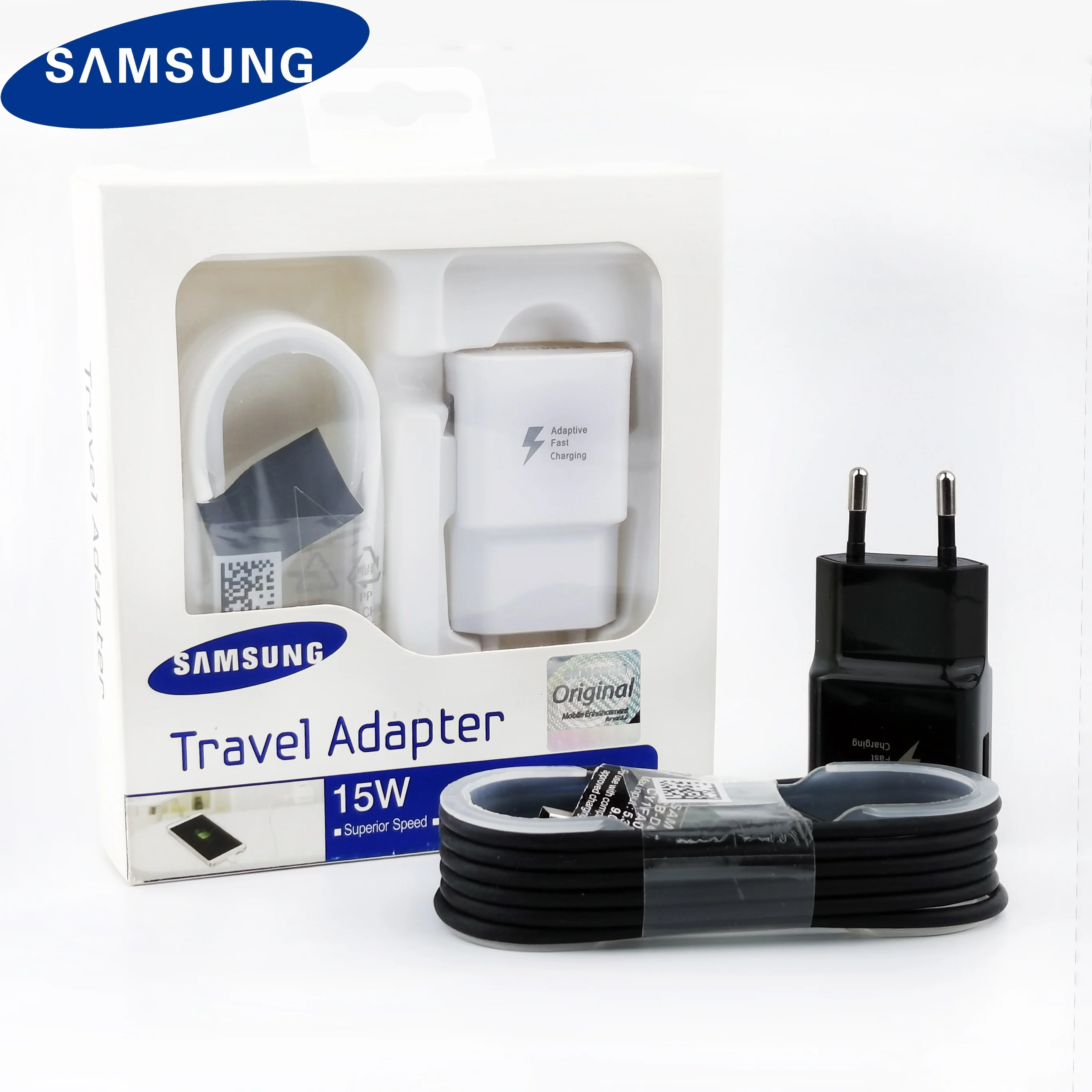 Оригинальное зарядное устройство samsung 15 Вт с кабелем Micro usb дорожный настенный