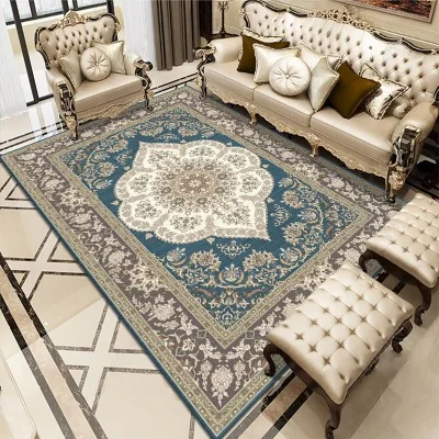 

Persian carpet sofa blanket washable living room bedroom tea table carpet Persian style crystal velvet printed carpet