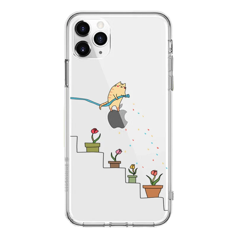 03 Забавный мультяшный чехол для телефона iphone X XS 11Pro Max XR милый кот Том чехол для iphone 8 7 6 6S Plus 5S SE мягкий силиконовый прозрачный чехол - Цвет: 03