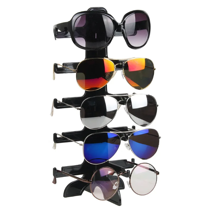 

Jewelry Organizer Stand 5 Pair Plastic Sunglasses Eyeglass Glasses Rack Display Stand Organizer Show Holder Rack