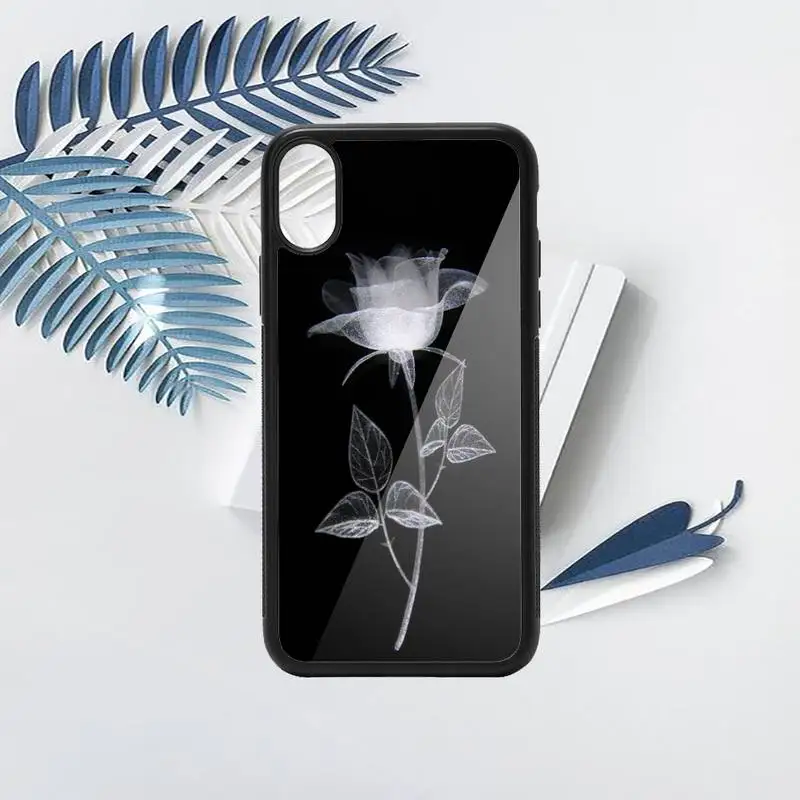 

White Rose flowers Phone Case PC for iPhone 11 12 pro XS MAX 8 7 6 6S Plus X 5S SE 2020 XR