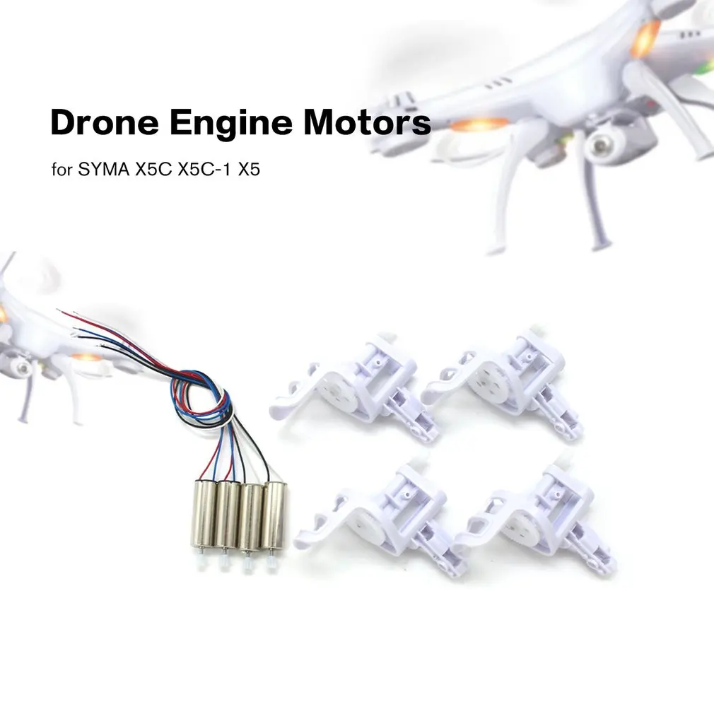 2 пары Drone двигателя моторы с 4 шт. моторная база крышка для SYMA X5C X5C-1 X5 аксессуары