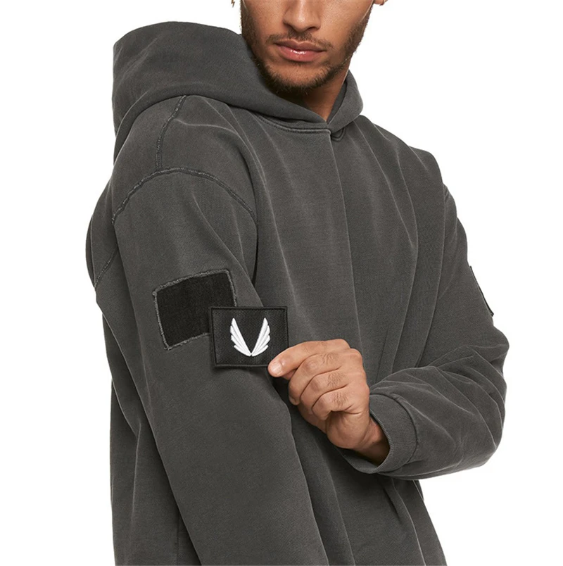 Мужская Спортивная Толстовка со съемной повязкой на руку для спортзала