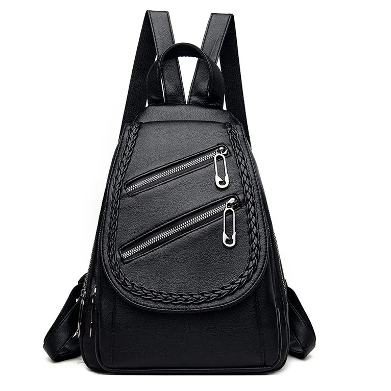 

NIGEDU Female Backpack Designer High Quality Leather Women Chest Bag Fashion School Bags Girl Backpacks lady Travel Bags Red