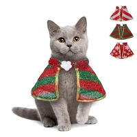 pet christmas decoration cloak christmas stripes snowflakes design cat scarf super cute christmas dog scarf pet accessories cats