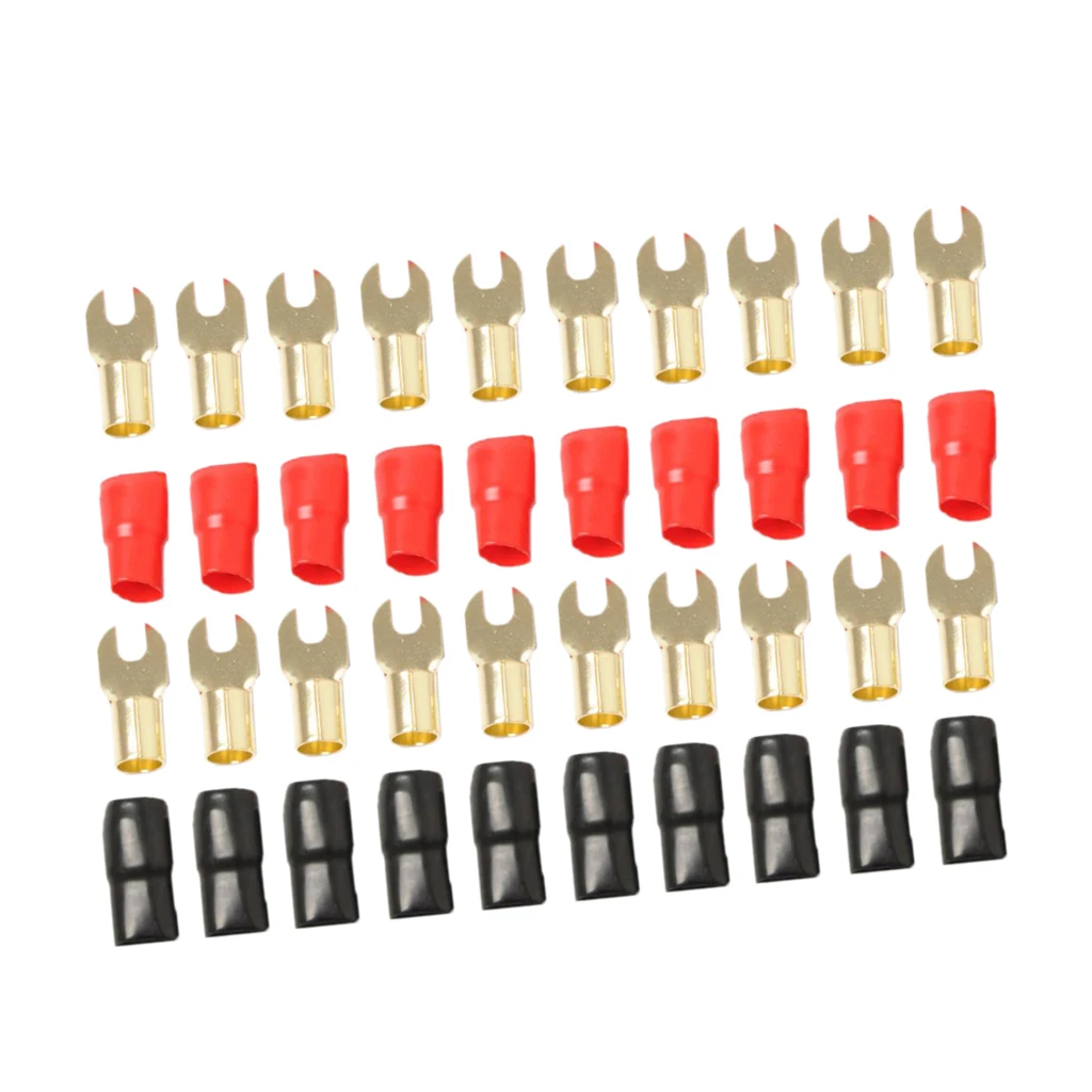 

10 Pairs 8 AWG Power Ground Wire Connectors Assortment Crimp Fork Terminals