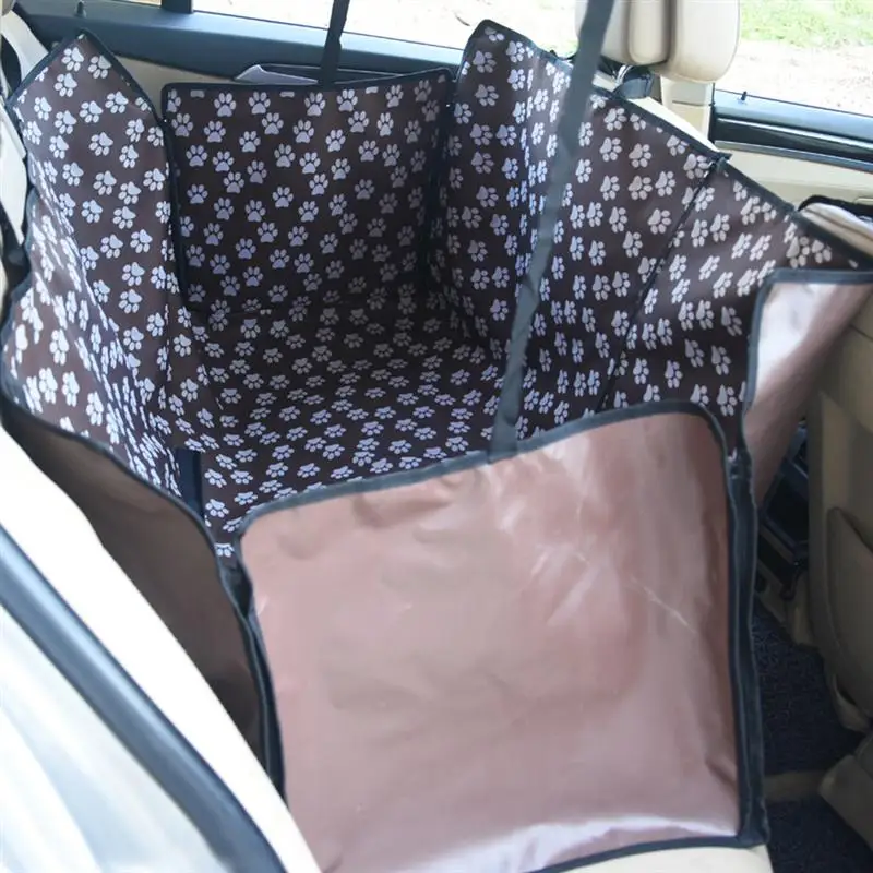 

1PC Waterproof Scratch Proof Nonslip Pet Seat Cover Car Paw Printing Large Seat Cover for Dogs Cats