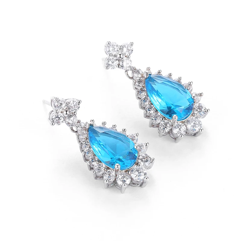 

Fashion Long Drop Earrings Women Jewelry Color Stone Party Aniversary LSE006
