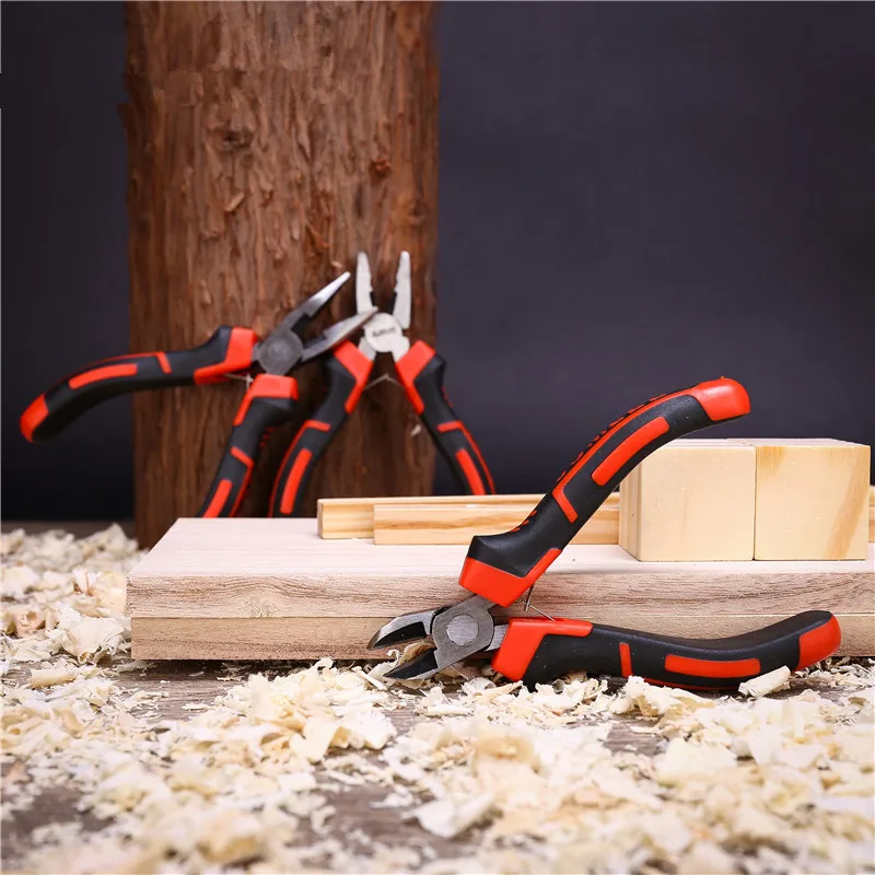 Набор миниатюрных плоскогубцев 4 5 дюйма 3 шт. кусачки с длинным носом набор