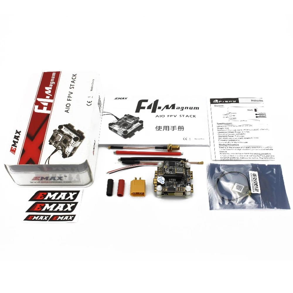 Emax F4 Magnum Все в одном FPV стек башня система OSD 4 1 BLHeli_S 30A ESC VTX FrSky XM + RX для