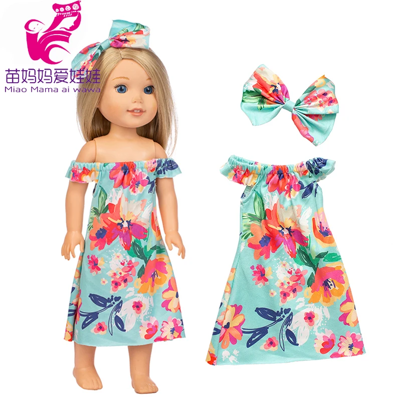 

for 14.5 inch Wellie Wishers doll bow dress Camille Ashlyn Kendall Emerson clothes 38cm 40cm nancy sharon doll clothes girl gift