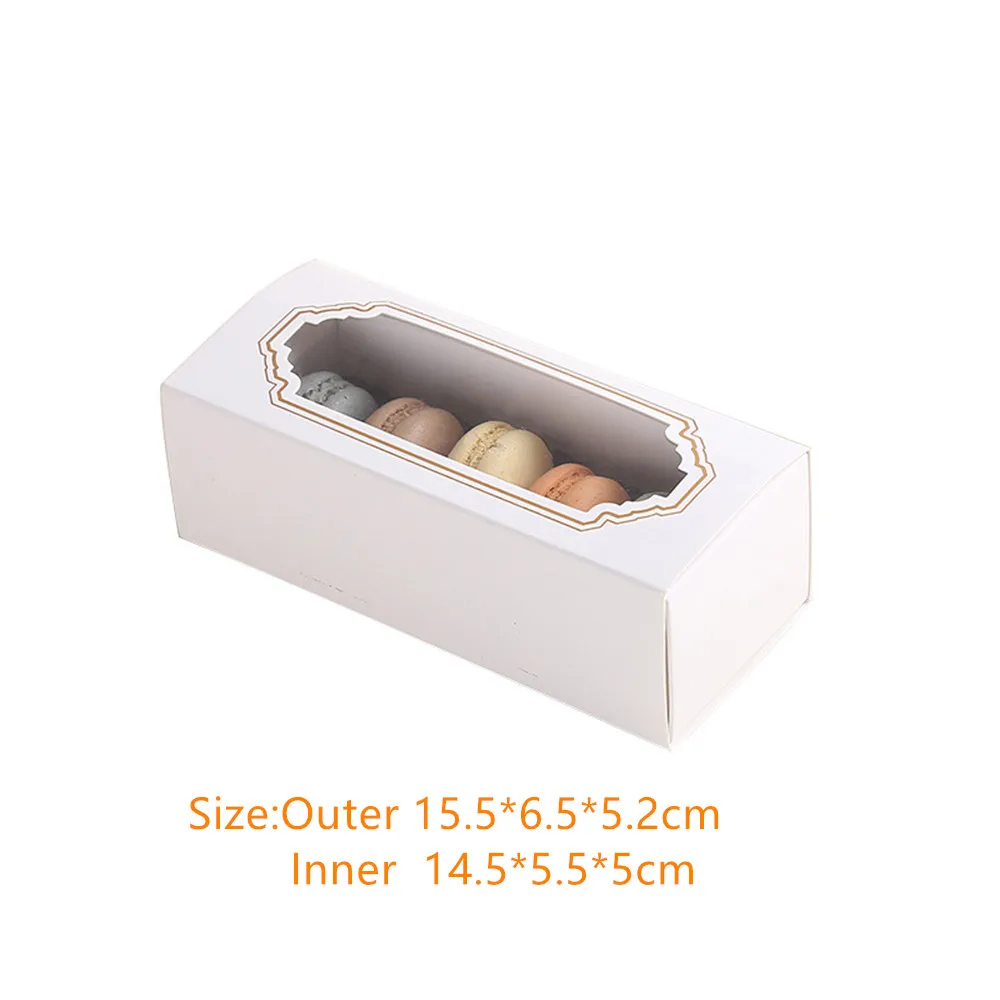 Коробка для упаковки выпечки бумажный ящик пирожных макарон печенья упаковочная