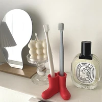 toilet creative rain boots toothbrush holder desktop couple bathroom hole free net red family simple cartoon cute