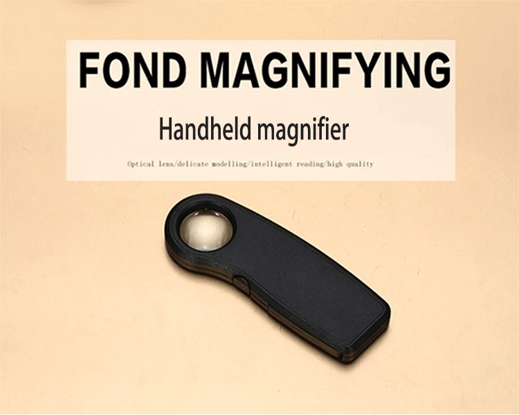 Optical K9 High Quality With LED Light Magnifier 20 Times Portable Handheld Magnifying Glass Jewelry | Инструменты