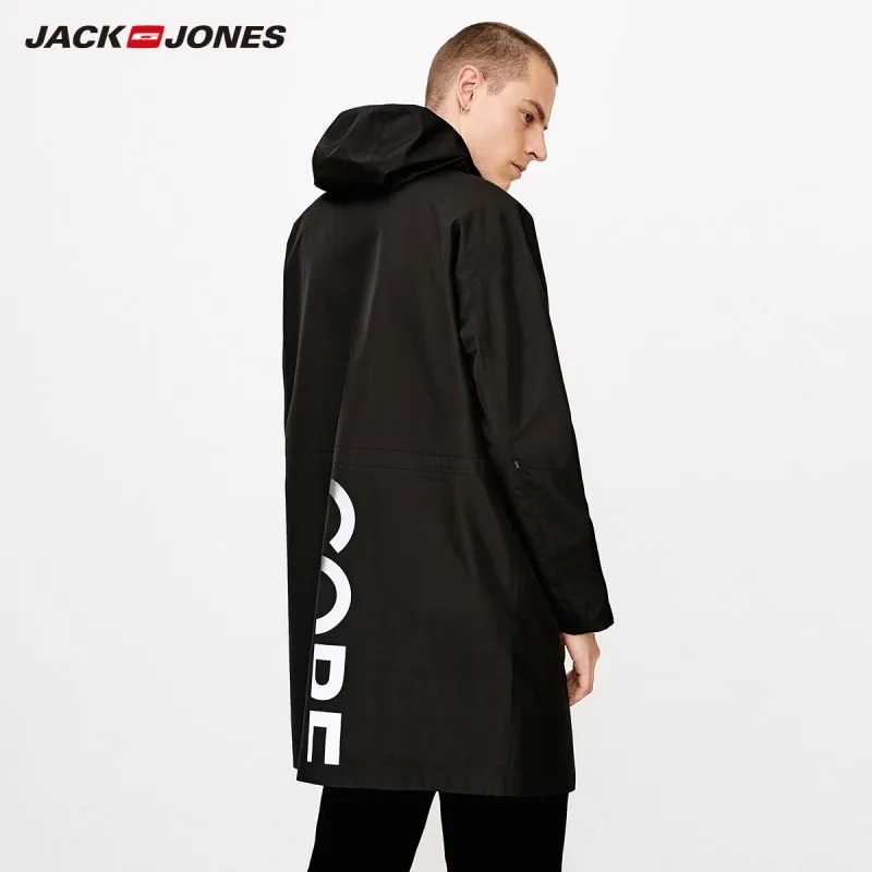 JackJones Осенняя мужская трендовая Водонепроницаемая Повседневная куртка с длинным