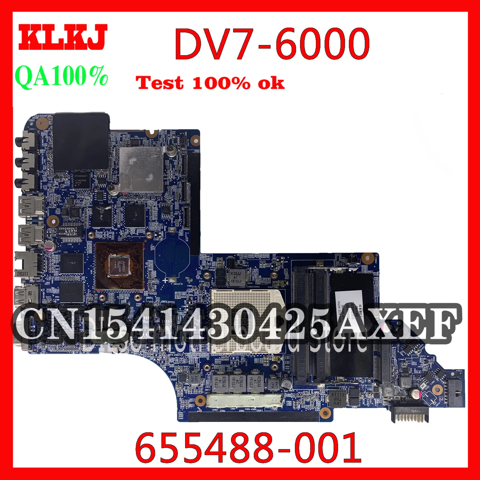 

KLKJ DV7-6000 motherboar 655488-001 For HP Pavilion DV7 DV7-6000 655488-001 original TEST MOTHERBOARD