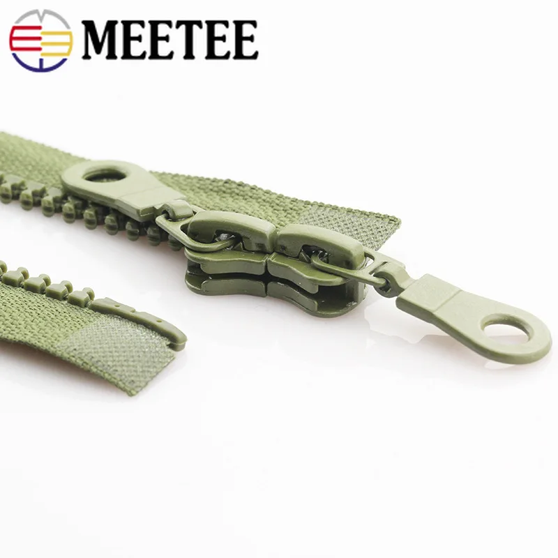 Meetee 5/10 шт. 70/80 см 5 # двойная открытая молния из смолы для пуховика детская одежда