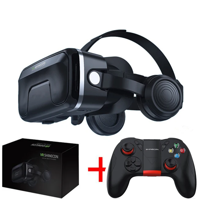 Новинка VR shinecon 6,0, гарнитура, обновленная версия, Очки виртуальной реальности, 3D очки VR, гарнитура для шлема, игровая коробка, игровая коробка - Цвет: Bundle 6