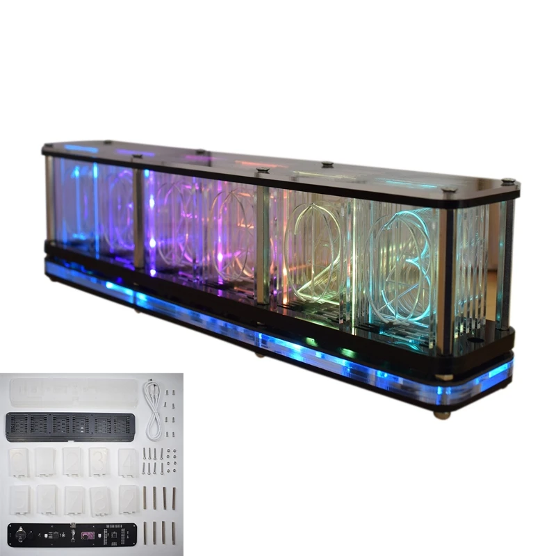 DIY Наборы RGB светодиодный подражать часы свечение трубки музыкальный спектра
