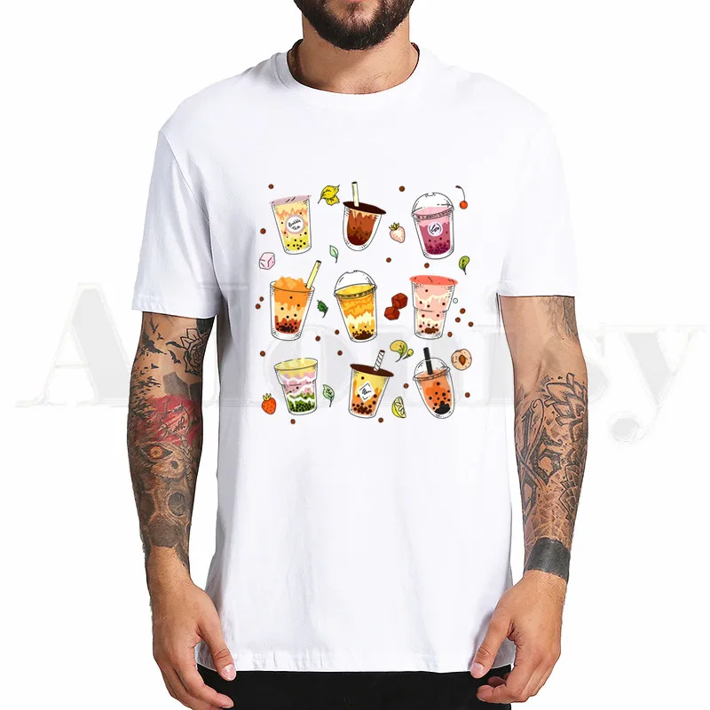 

Bubble Tea Cute Cartoon Fashion Kawaii Graphic Tshirt Hip Hop Girl Print Top Tees Harajuku Tshirts Fashion Summer T-shirt