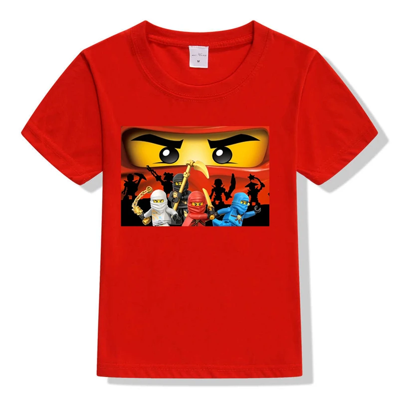 Ninja Ninjago/футболка для мальчиков топы девочек хлопковые футболки с рисунком Legoe