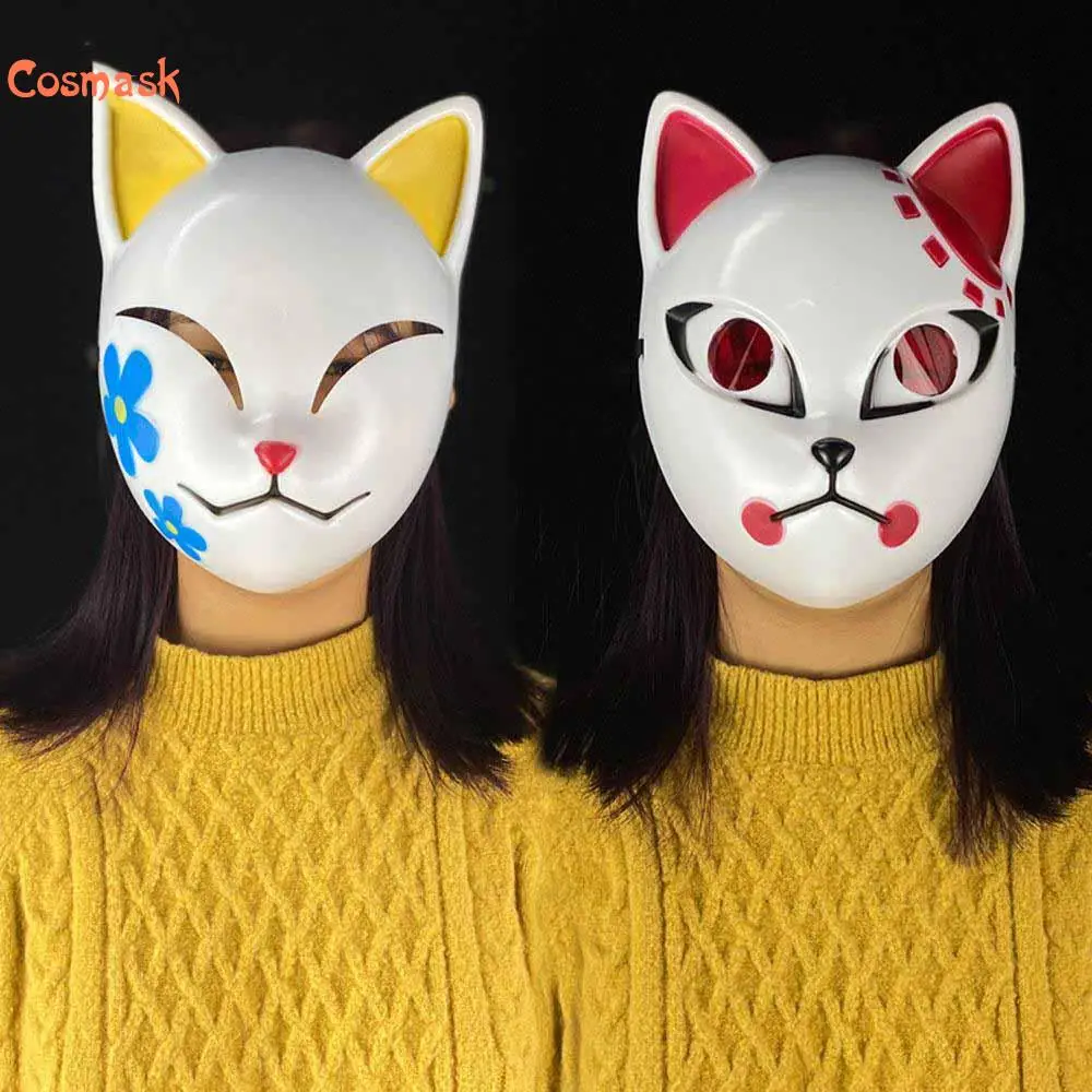 

Косплей-реквизит косплей Маскарадная маска Kazomon Tanjiro Zhenshi на половину лица для Хэллоуина выпускного вечера