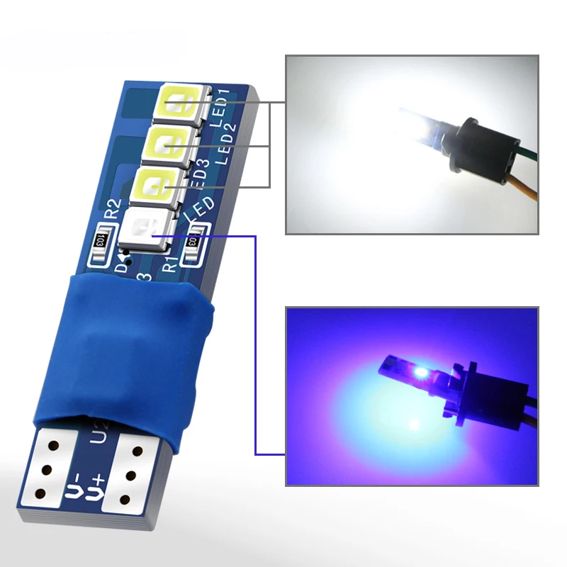1 шт. автомобильный led Canbus W5W T10 8 smd 2835 Led для авто клиновидный светильник ширина