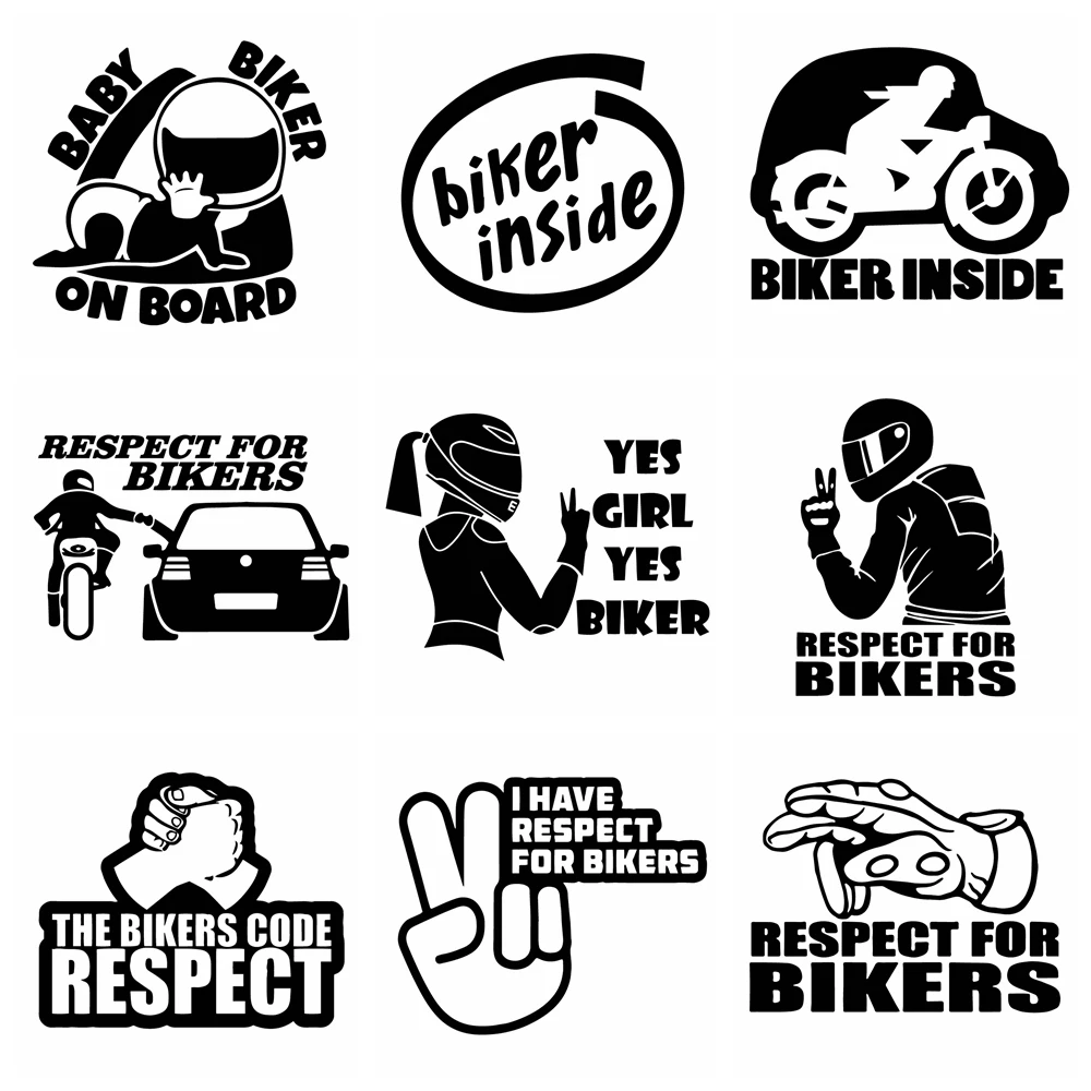 

Художественный дизайн, автомобильные наклейки с уважением для велосипедистов, интересные светоотражающие автомобильные наклейки, наклейк...