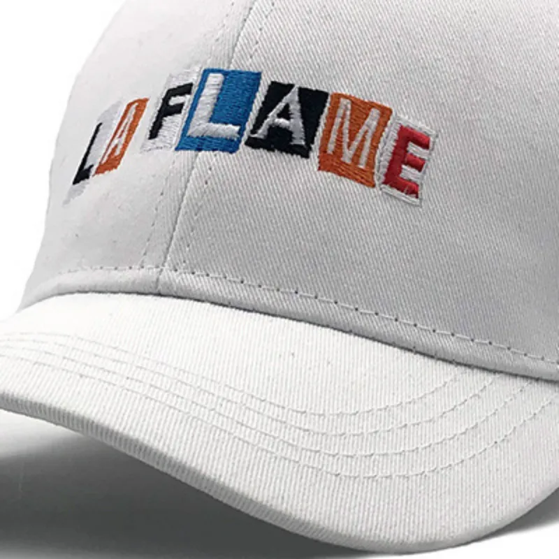 

Letter Laflame Color Embroidery Fashion Baseball Cap Men Women Lovers Outdoor Spring Sunshade Hat Snapback Hip Hop Casquette