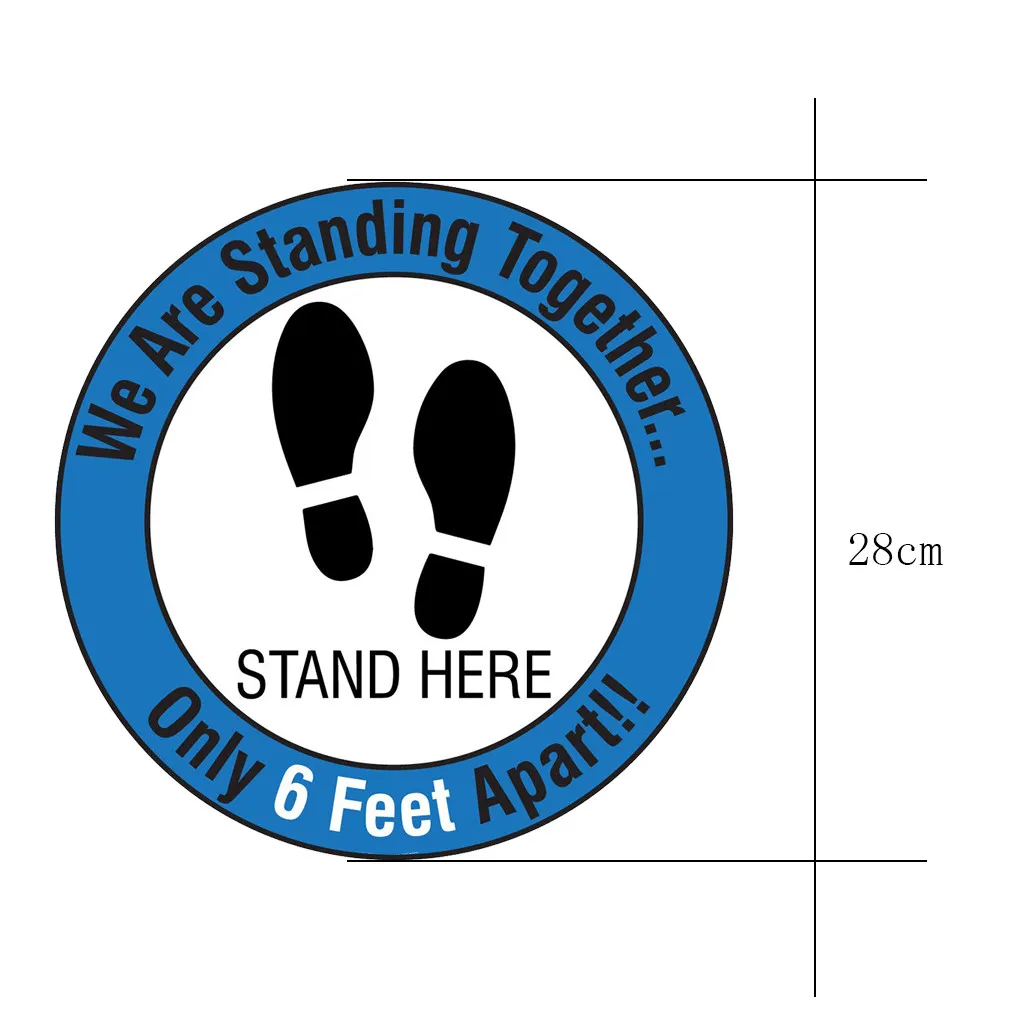 Общественного напольные знаки Стикеры s Водонепроницаемый стенд здесь наклейка