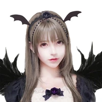 lolita little devil headband japanese soft girl bat wings card two dimensions anime headwear