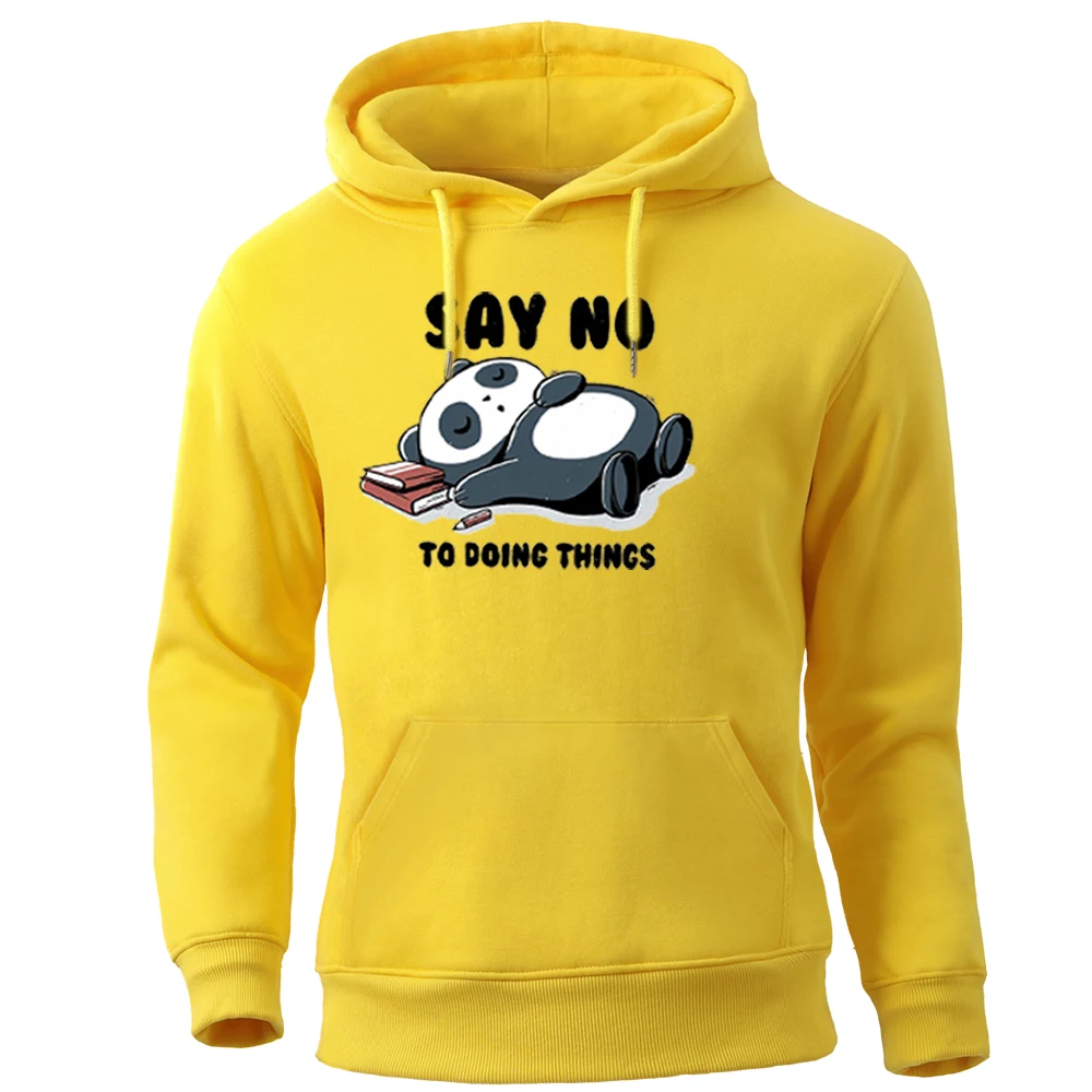 Новое поступление толстовки с капюшоном забавной пандой надписью Say No To Doing Things