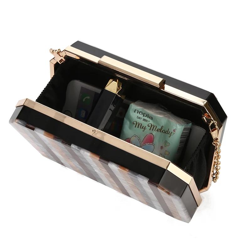 Акриловый клатч Женская сумочка Свадебный кошелек и модная Лоскутная Вечерняя