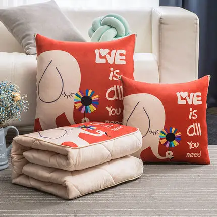 1 шт. зимняя утолщенная Подушка и одеяло двойного назначения транспортные