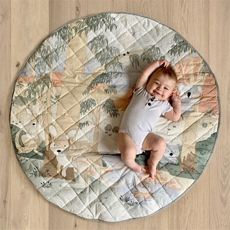 

1Set Jungle Rug Interactive Playmat Montessori Educational Baby Rugs Toddlers Sensory Playing Rug Activity Game Carpet for Babie