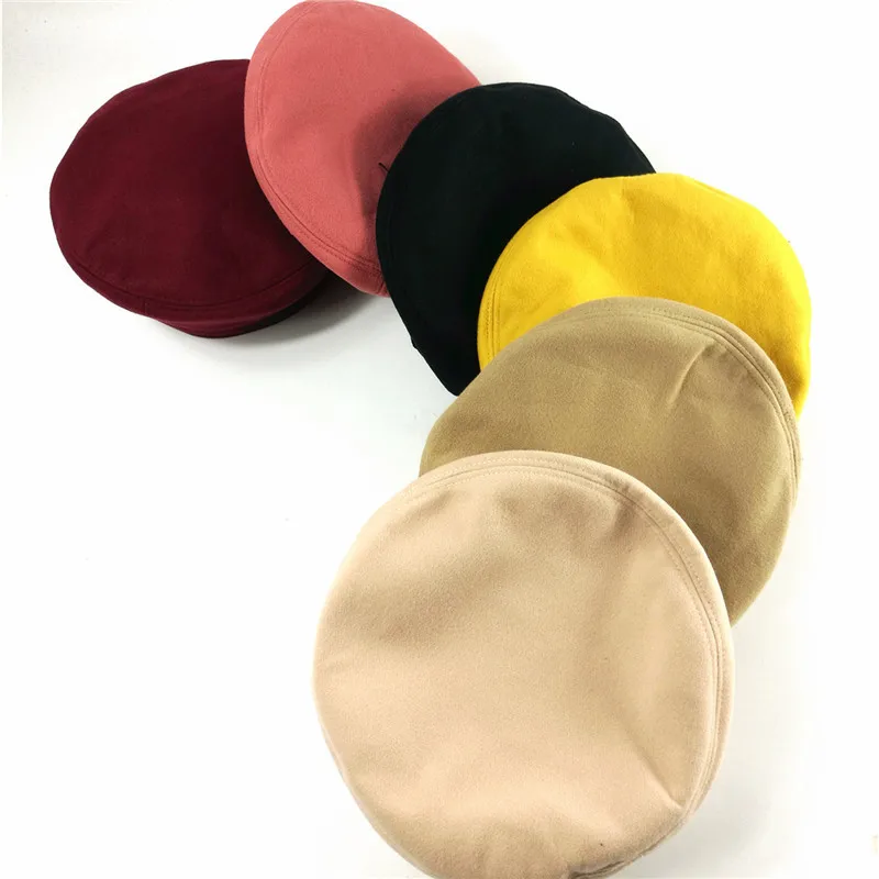 

Women's French Style Beret Hats Women 90s Winter Autumn Vintage Painter Hariy Berets Hat Female Octagonal cap Cotton