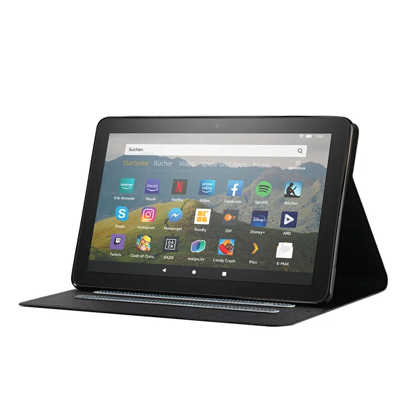 Чехол Fire HD8 с откидной крышкой из искусственной кожи магнитной подставкой для