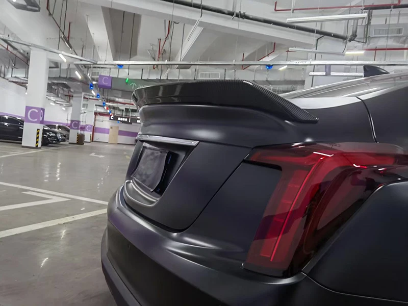 Для Cadillac CT5-V 2020 + черное крыло версия 1:1 яркий черный узор из углеродного волокна |